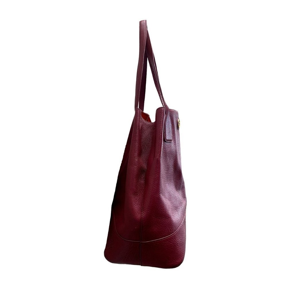 Tory Burch Michelle Extra Large Red Leather Tote - Picture 7 of 14